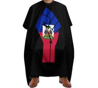 Professional Hairdressing Cape, Haiti Flag Resist, Barber Hairdresser Capes Adjustable Hair Colouring Cape for Styling Women Haircut