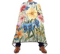 Professional Hairdressing Cape, Herb Wildflower, Haircut Apron Gown Stain Resistant Hair Colouring Cape for Men Women Haircut