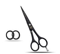 Professional Hairdressing Scissors Barber Salon Hair Cutting Sharp Razor Shear (Black Scissors 5")
