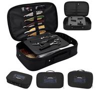 Professional Hairdressing Tool Bag for Barbers - Large Capacity Hairdressing Equipment Case with Compartments for Clippers, Scissors and Combs Portable (A Large Size (16 inches))
