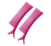 Professional Hairstyling Clips 2pcs Hair Sectioning Set Non-slip Duck Billed Styling Tools for Home Salon Cutting No-trace Parting Comb Clamps Pink L