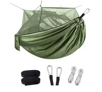 Professional Hammock 260x140 CM with Mosquito Net Lightweight Portable Double Tree Straps Garden Hammock for Outdoor Relaxation