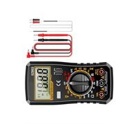 Professional Handheld ABS Digital Multimeter for Electronics Repair with HFE Transistor Testing and Temperature Probes Multifunction Electrical Tester