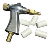 Professional Handheld Sandblaster with Comfortable Grip, Brass Air Interface and Earthenware Nozzle for Restoration