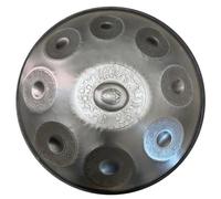 Professional Handpan Drum - 22Inch 9Notes D Minor Steel Drum Instrument for Professionals & Beginners, Ideal for Music Creation, Meditation, Yoga, Sound Healing (Color : Silver)