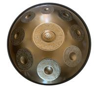 Professional Handpan Drum - 22Inch 9Notes D Minor Steel Drum Instrument for Professionals & Beginners, Ideal for Music Creation, Meditation, Yoga, Sound Healing (Color : Gold)
