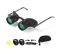 Professional Hands-Free Binocular Glasses for Fishing, Bird Watching, Sports, Concerts, Theater, Opera, TV, Sight Seeing, Hands-Free Opera Glasses for Adults Kids (Green Film Optics)
