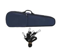 Professional Hard Shell Violin Case Lightweight Durable Oxford Cloth Pressure Resistant Violin Hard Case with Humidity Meter for Traveling Musicians Blue