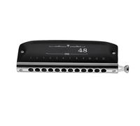 Professional Harmonica Adults Chromatic 12 Holes Harmonica C Key With Slider And Valve 48 Tone(12holes black)