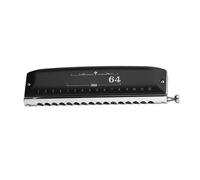 Professional Harmonica Adults Chromatic 12 Holes Harmonica C Key With Slider And Valve 48 Tone(16holes black)