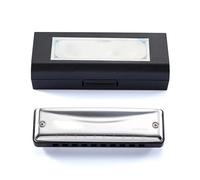 Professional Harmonica Blues Harmonica C D A F G Bb E Key 10 Holes 20 Notes Easy To Play(Black D)