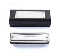 Professional Harmonica Blues Harmonica C D A F G Bb E Key 10 Holes 20 Notes Professional Performance(Black A)