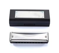 Professional Harmonica Blues Harmonica C D A F G Bb E Key 10 Holes 20 Notes Professional Performance(Black E)