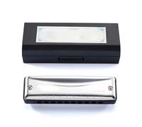 Professional Harmonica Blues Harmonica C D A F G Bb E Key 10 Holes 20 Notes Suitable For Beginners(Black D)