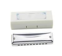 Professional Harmonica Blues Harmonica C D A F G Bb E Key 10 Holes 20 Notes(White C)