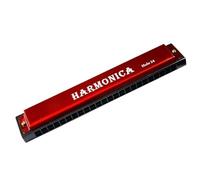 Professional Harmonica Instrument 24 Holes 48 Tones C Key(Red)