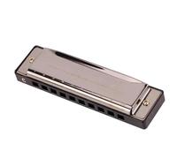 Professional Harmonica Professional 10 Hole Metal Harmonica Suitable For Adult Beginners(Black)