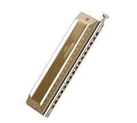 Professional Harmonicas 16 Hole 64 Tone C Key Chromatic ABS Comb Harmonica Instruments With Case (Color : 02)