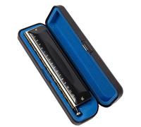 Professional Harmonicas 16 Holes 64 Tone Harmonica Black Round Mouthpiece Chromatic Harmonica Instrument With Box