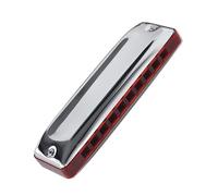 Professional Harmonicas Diatonic Harmonica 10 Holes Stainless Steel Cover ABS Comb Harp Musical Instrument (Color : Key-G)