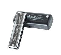 Professional Harmonicas Sliver 10 Holes Harmonica Diatonic Pop Folk Professional Wind Musical Instrument (Color : A)
