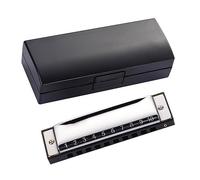 Professional Harmonicas Square Mouth Silver 10 Hole C Key Harmonica Adult Beginner Pocket Musical Instrument