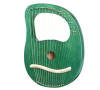 Professional Harp Beautiful Harp Solid Wood Harp Instrument With Portable 16 Metal Strings Mahogany Body For Adults Kids Beginners(Color:Navy blue)