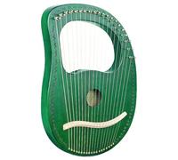 Professional Harp Beautiful Harp Solid Wood Harp Instrument with Portable 19 Metal Strings Mahogany Body for Adults Kids Beginners(Color:Navy blue)