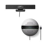 Professional HD 1080p Webcam Noice Cancelling Mics 120° Wide Angle USBA & USBC Compatible with Microsoft Teams Zoom Cisco Webex PC Laptop Mac (HD Webcam + NC USB Speakerphone)