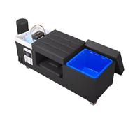 Professional Head Spa Shampoo Bed, 90L Water Storage Tank with Circulation Fumigation Heater, Thai Massage Beauty Bed for Salon Spa, Black