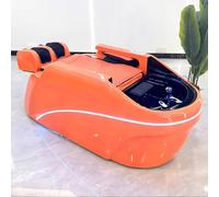 Professional Head Spa Shampoo Bed, Massage Table with Automatic Leg Lift, Fumigation, Ambient Orange Light, Luxury Style Spa Beauty Salon Equipment