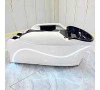 Professional Head Spa Shampoo Bed, Massage Table with Futuristic Ambient Light, Smart Massage, Fumigation & Back Heating Head SPA Equipment