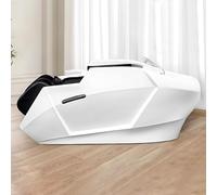 Professional Head Spa Shampoo Bed, Salon Massage Table with White Futuristic Design, Smart Full Body Massage, Water Cycle & Electric Leg Lift Function