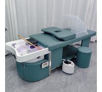 Professional Head Spa Shampoo Bed, Thai Water Circulation Head Massage Bed with Water Heater, Multifunctional Facial Bed Salon Equipment