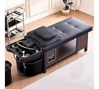 Professional Head Spa Shampoo Bed with Fumigation & Water Circulation, Massage Table for Barber Shop, Beauty Salon
