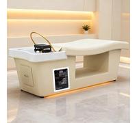 Professional Head Spa Steam Shampoo Bed with Water Cycle Steam Machine, Massage Bed for Beauty Salon Spa Bathroom Salon Furniture