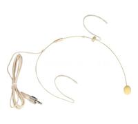 Professional Headset Microphone Discreet Dual Ear Hook Headworn Mic Headband Ear Hanging Mics Head-mounted Wired Condenser Microphones Skin Color Performance Theater Podcast (3.5mm Femal Plug)