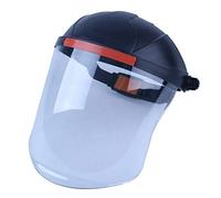 Professional Headwear Welding Grinding Face Shield Guard Splash-Proof Metal Casting Mechanical Industry Universal (Balck+White)