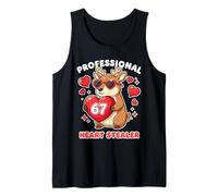 Professional Heart Stealer Valentines 67 Meme 6 7 Deer Tank Top