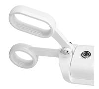 Professional Heated Eyelash Curler 3 Gears Temperature Adjustable Electric Lash Curler Rechargeable for Home Travel ABS Silicone Type C Charged (White)