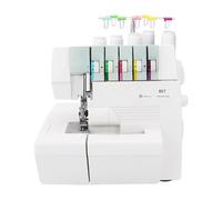 Professional Heavy-Duty Coverstitch Serger, Semi-Industrial Overlock Machines, Sewing Machines, with 2-3-4-5 Stitch Capability, Trim Trap, Snap-on Presser Feet for Beginners and Professionals