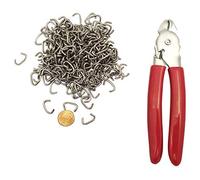 Professional Heavy Duty Hog Ring Pliers (with 1/2 Stainless Steel Hog Rings)