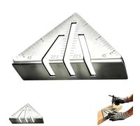 Professional Heavy Duty Metalworking Miter Square, 22.5°-90° Laser Markings, Miter Square Ruler, Protractor High Precision Miter Triangle Ruler (1 pc, 10 in)