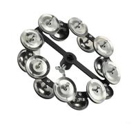 Professional Hi-Hat Tambourine Metal Shaker for Drum Kit - Quick Assembly on for Stand, Clear Sound for Stage Shows, 3.5 cm Bells