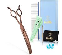 Professional High Quality Dog Grooming Scissors and Drains, Teeth Mixing Scissors, Texturizing for Pets, Thinner Blender Scissors, 6.7 Inch, Extremely