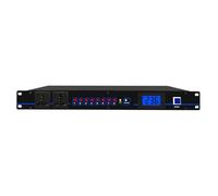 Professional Home Audio Equalizer with Real-Time Frequency Display, 8-Way Power Output, Forward/Reverse Time Switch for Enhanced Broadcasting Quality