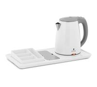 Royal Catering Professional Hotel Kettle - White 1.2L 1800W with Coffee and Tea Station