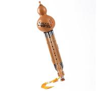 Professional Hulusi Nine-hole Gourd Flute Chinese National Wind Instrument Hulusi Cucurbit Flute With Accessories Hulusi Flute (Color : G key)
