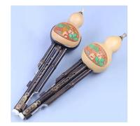 Professional Hulusi Traditional Chinese Ethnic cucurbit flute Purple Bamboo Woodwind gourd flute for Beginners Gourd Musical