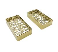 Professional Humbucker Metal Shell Electric Guitar Pickup Lid Guitar Cover Brass Texture Instruments Accessories Hollow Flower Engraved Shield